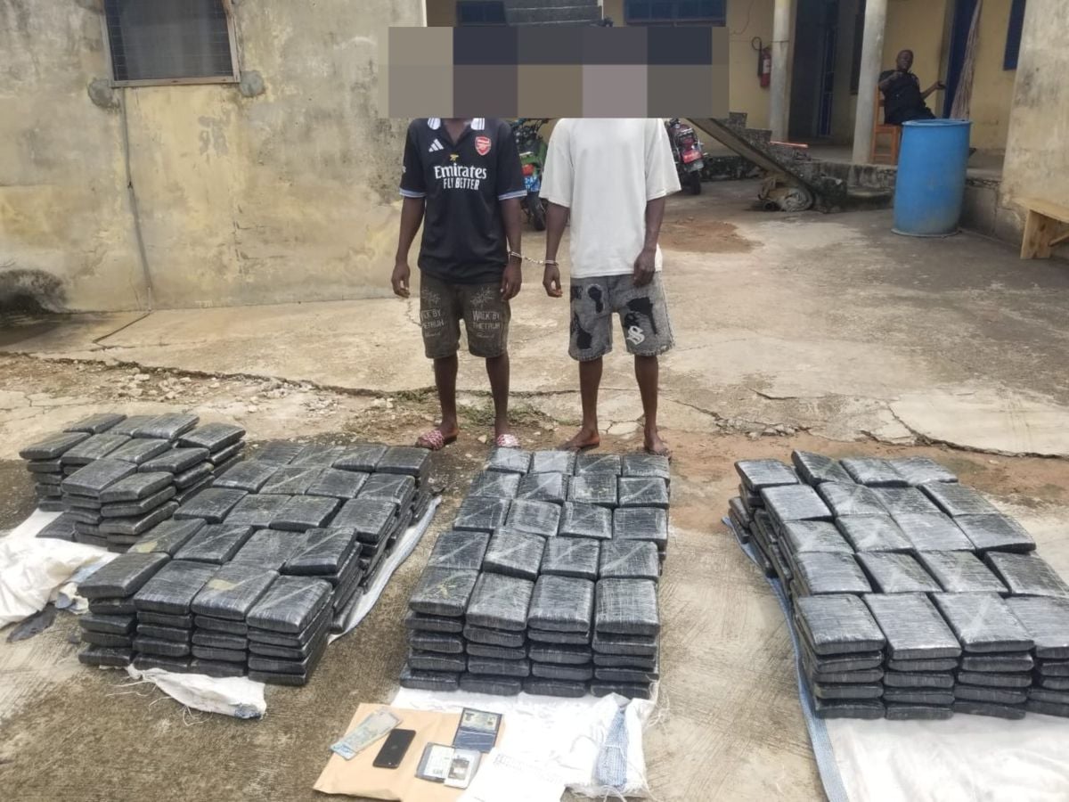 Ashanti North Regional Police Command arrests 2 suspects for possession of substance suspectd to be Indian Hemp